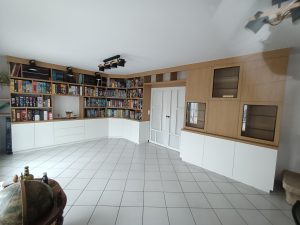 menuiserie sur mesure bois artisan saint-malo bretagne bibliothèque mélaminé